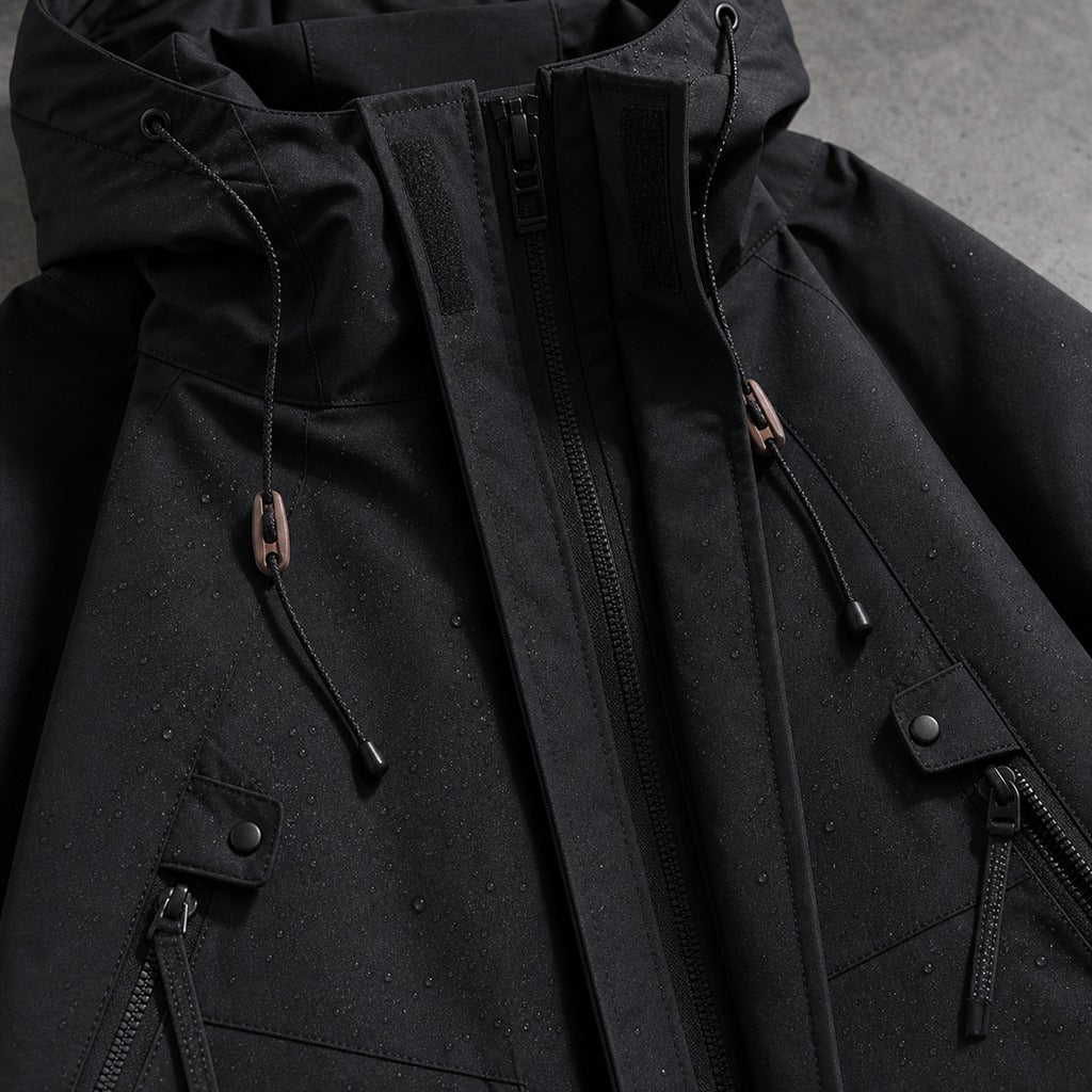 Jaqueta Masculina Softshell Impermeável com Capuz - Bomber Quente e Resistente para Inverno