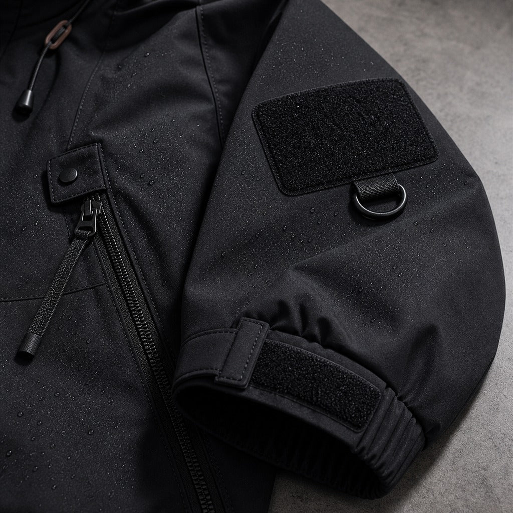 Jaqueta Masculina Softshell Impermeável com Capuz - Bomber Quente e Resistente para Inverno