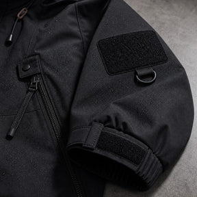 Jaqueta Masculina Softshell Impermeável com Capuz - Bomber Quente e Resistente para Inverno