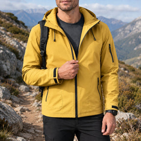 Jaqueta Masculina Softshell Impermeável com Capuz - Outdoor, Leve e Resistente para Trilha e Camping