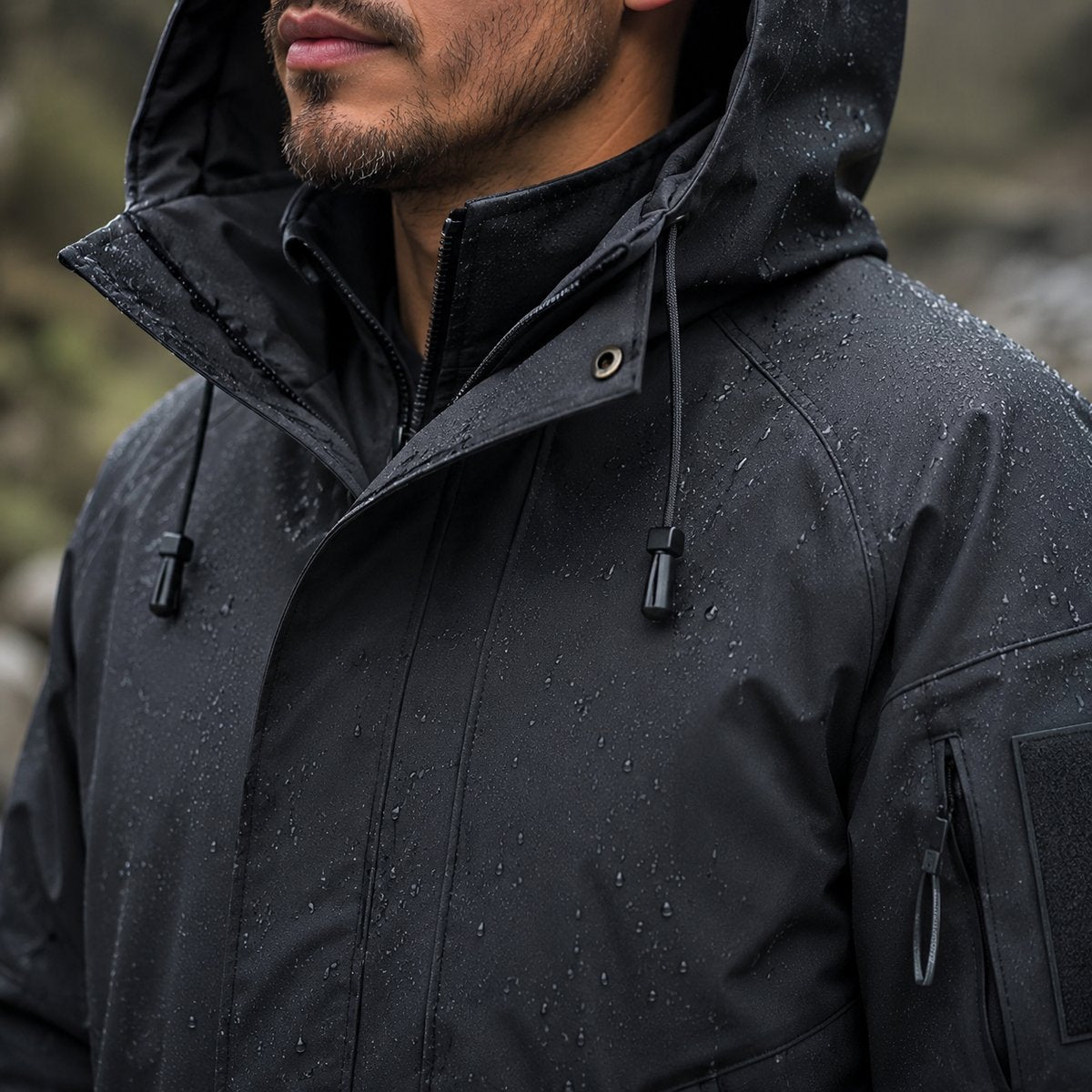 Jaqueta Masculina Softshell Impermeável com Capuz - Outdoor, Leve e Resistente para Trilha e Camping