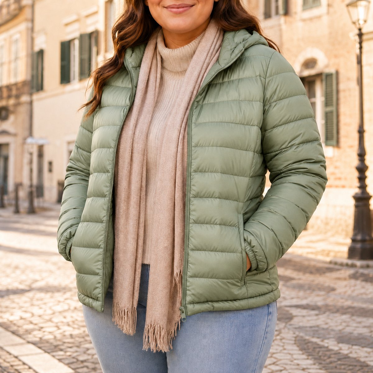 Jaqueta Puffer Feminina com Capuz - Ultra Leve, Embalável e Plus Size até 7XL para Inverno