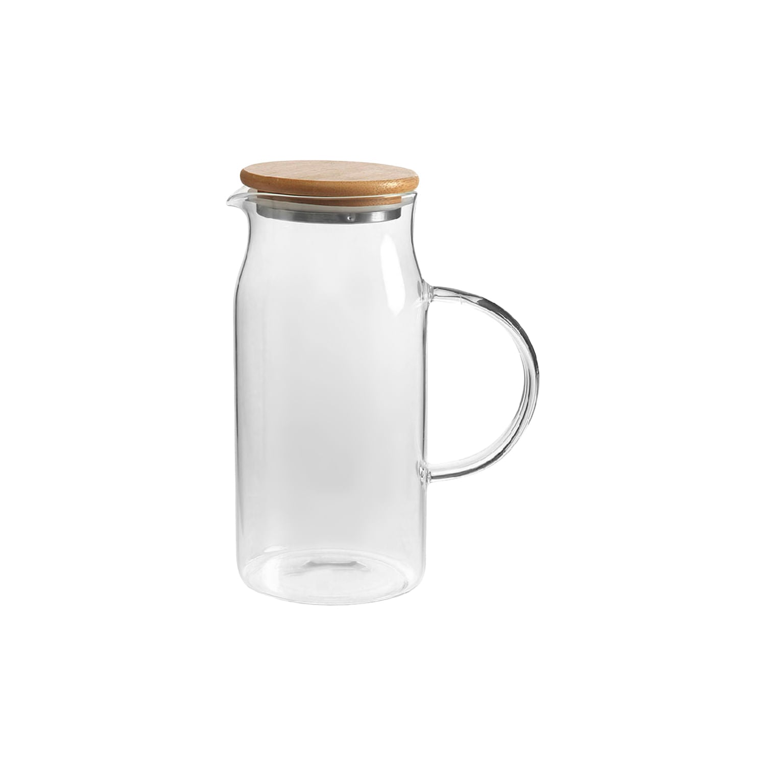 Jarra de Vidro Com Tampa de Bambu 1,15L Linha Sense