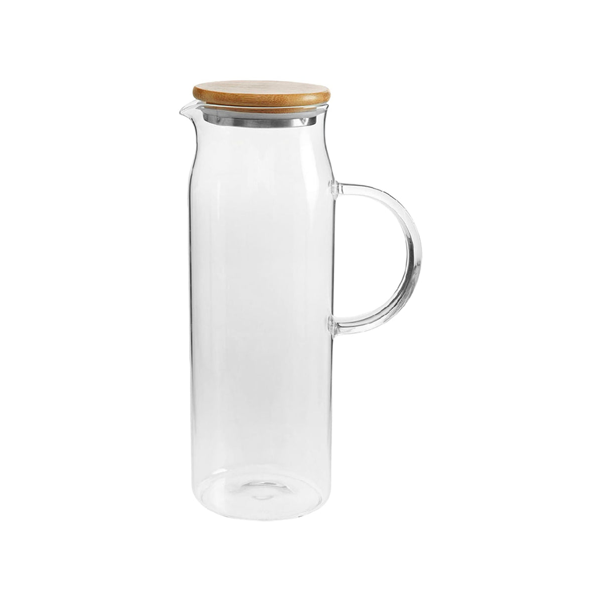 Jarra de Vidro Com Tampa de Bambu 1,5L Linha Sense