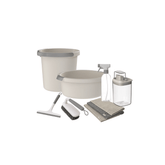 Kit Balde, Bacia, Dispenser e Acessórios de Limpeza 7 Peças Linha Flow