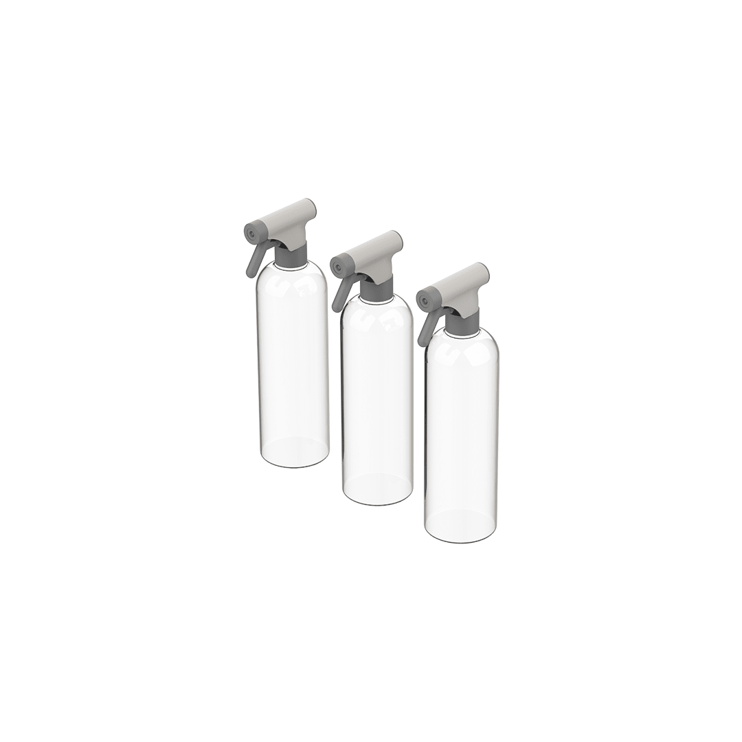 Kit Borrifadores 750ml Multiuso 3 Peças Linha Flow