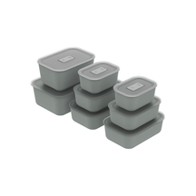 Kit Completo de Potes Herméticos Para Marmita 8 Peças Linha Move Lock
