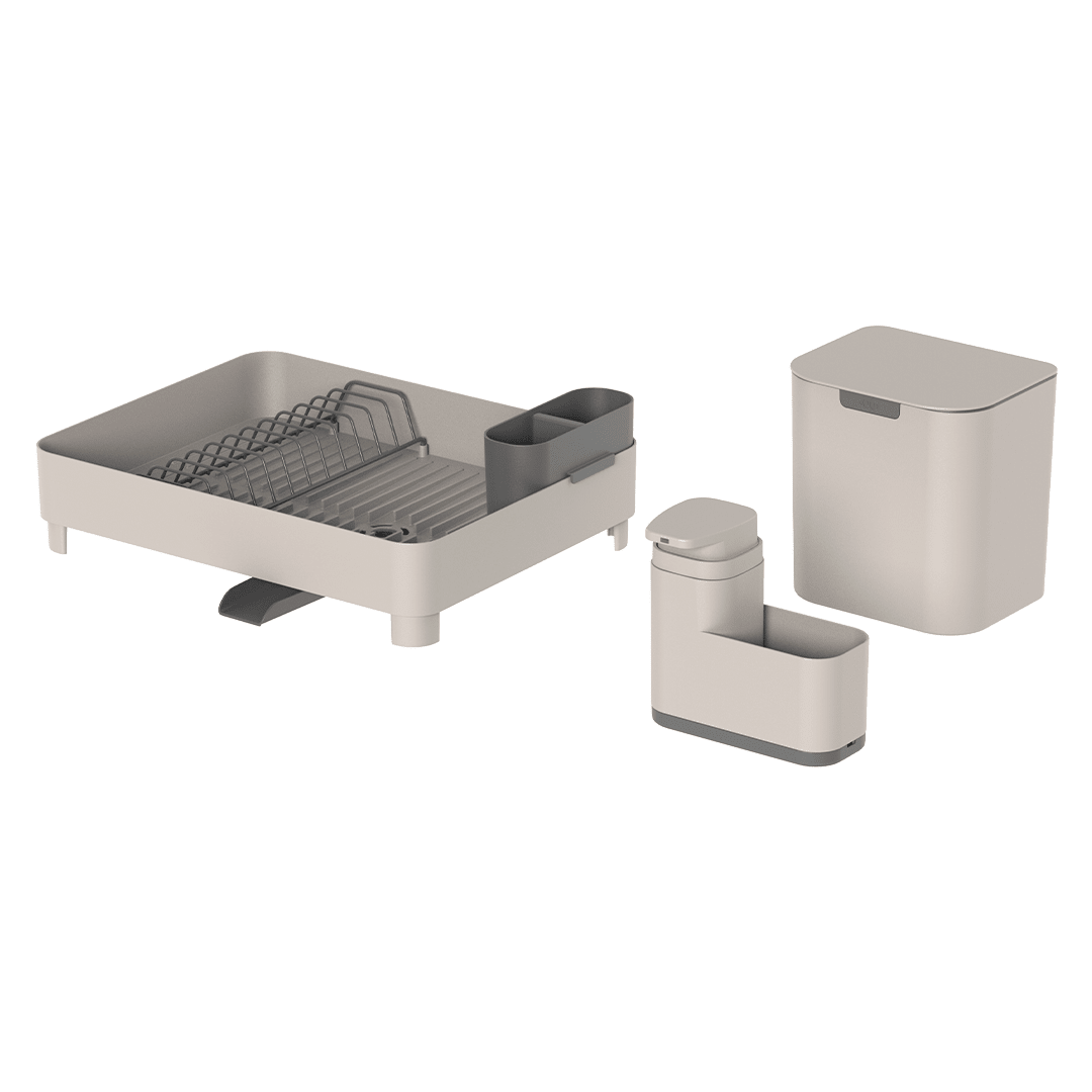 Kit Completo Organizador Sobre a Pia 3 Peças Linha Liv