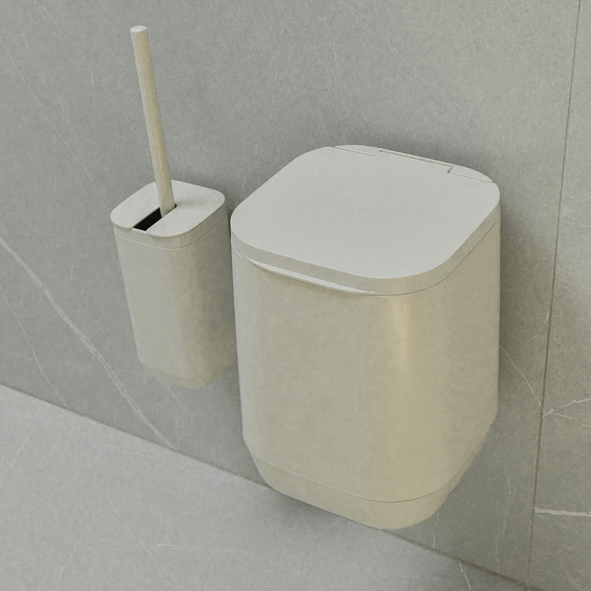 Kit de Banheiro com Lixeira de Piso/Parede 2 Unidades Linha Aura