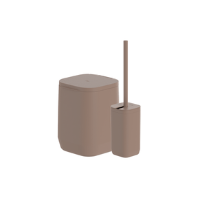 Kit de Banheiro com Lixeira de Piso/Parede 2 Unidades Linha Aura