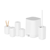 Kit de banheiro Completo com Lixeira de Pedal 6 Unidades Linha Aura