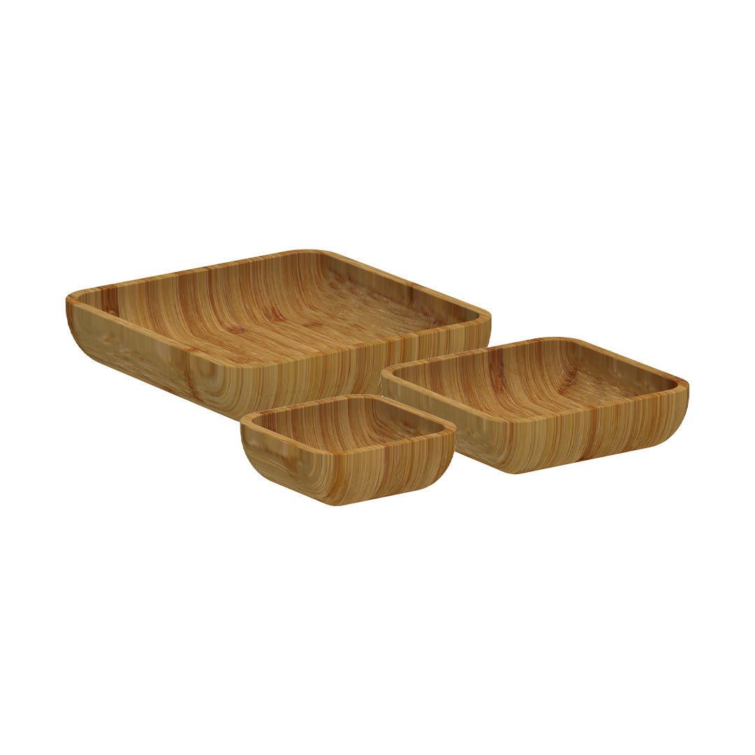 Kit de Bowls Quadrados 3 Peças Linha Lume