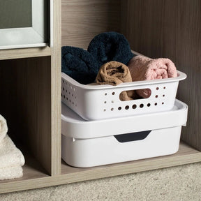 Kit de Caixas Organizadoras 10,5 Litros com Tampa 4 Peças Linha Cube