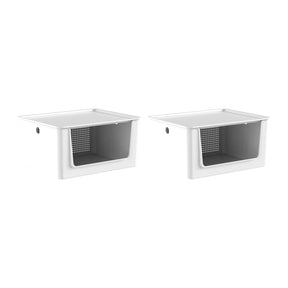 Kit de Cestos de Abertura Frontal com Tampa 2 Peças 16L Linha Flow