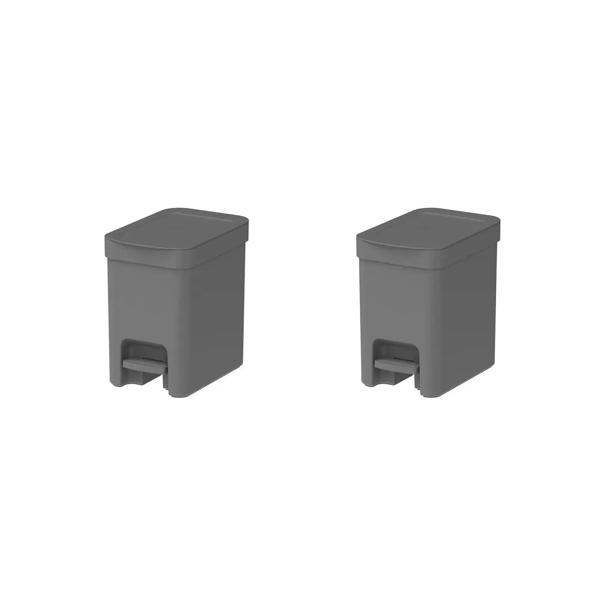 Kit de Lixeiras 6 Litros com Pedal 2 Peças Linha Trium