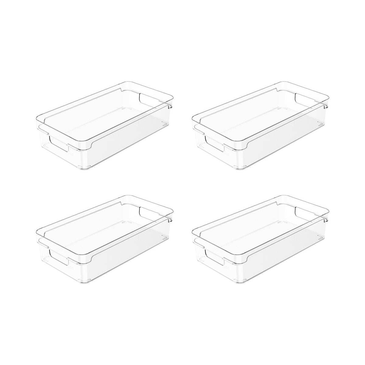 Kit de Organizador de Armários 4 Unidades 30x15x7 Linha Clear