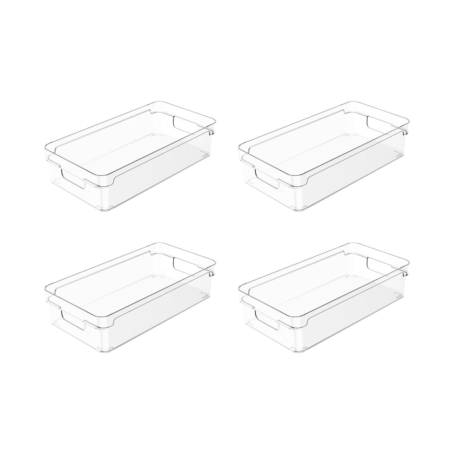Kit de Organizador de Armários 4 Unidades 30x15x7 Linha Clear