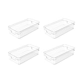 Kit de Organizador de Armários 4 Unidades 30x15x7 Linha Clear