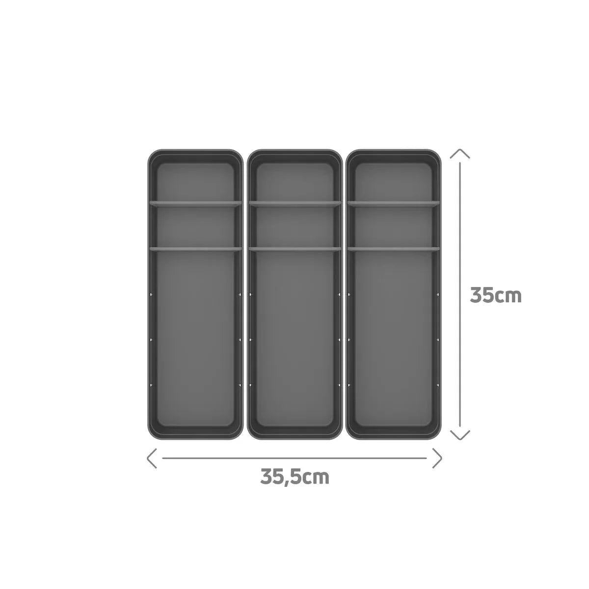 Kit de Organizador de Gavetas com 2 Divisórias 3 Unidades Linha Logic