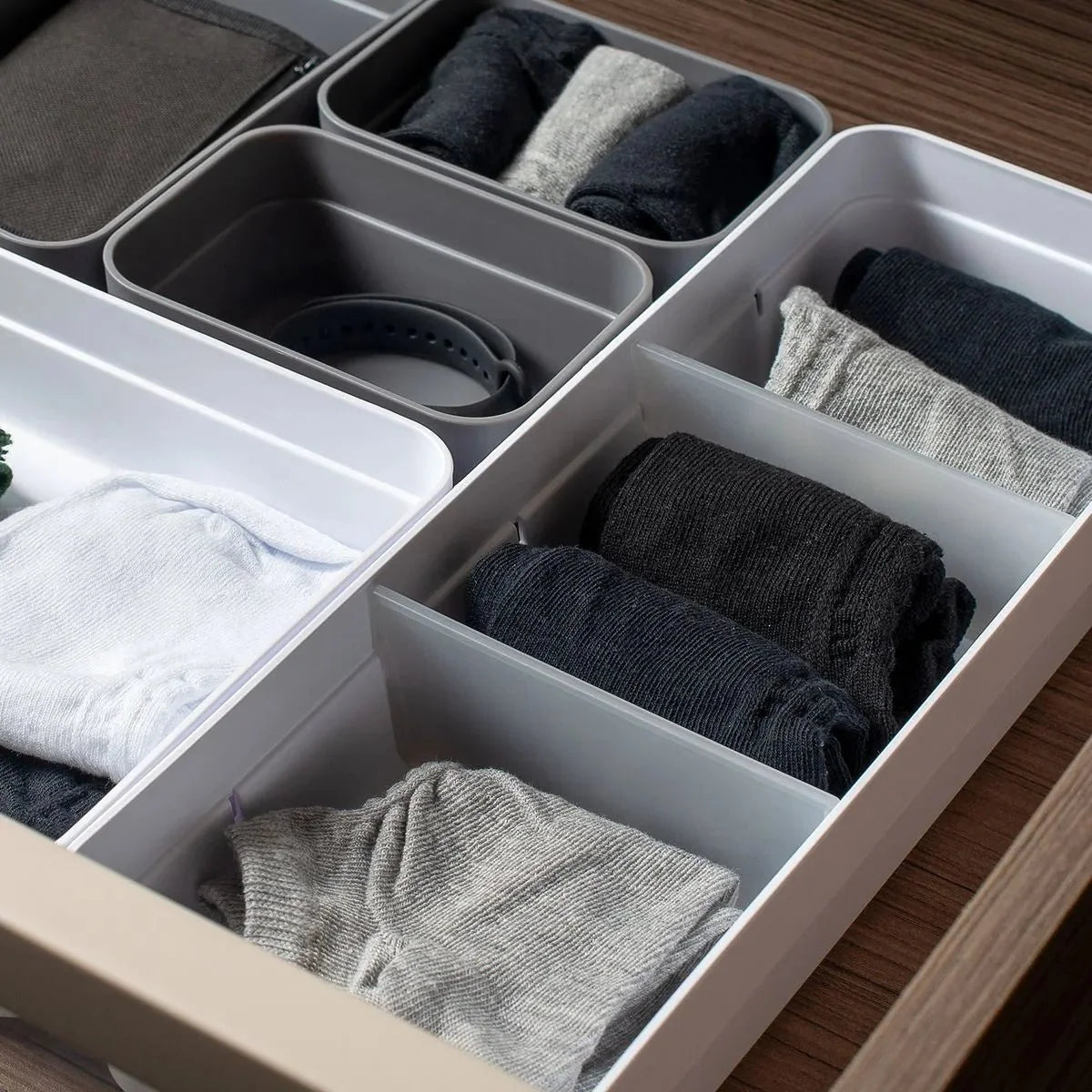 Kit de Organizador de Gavetas com 2 Divisórias 3 Unidades Linha Logic