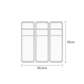 Kit de Organizador de Gavetas com 2 Divisórias 3 Unidades Linha Logic