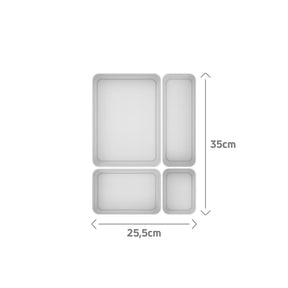 Kit de Organizador de Gavetas 4 Unidades Linha Logic