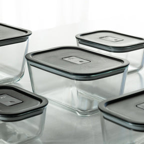 Kit de Potes de Vidro Herméticos 6 Peças Linha Fresh Lock