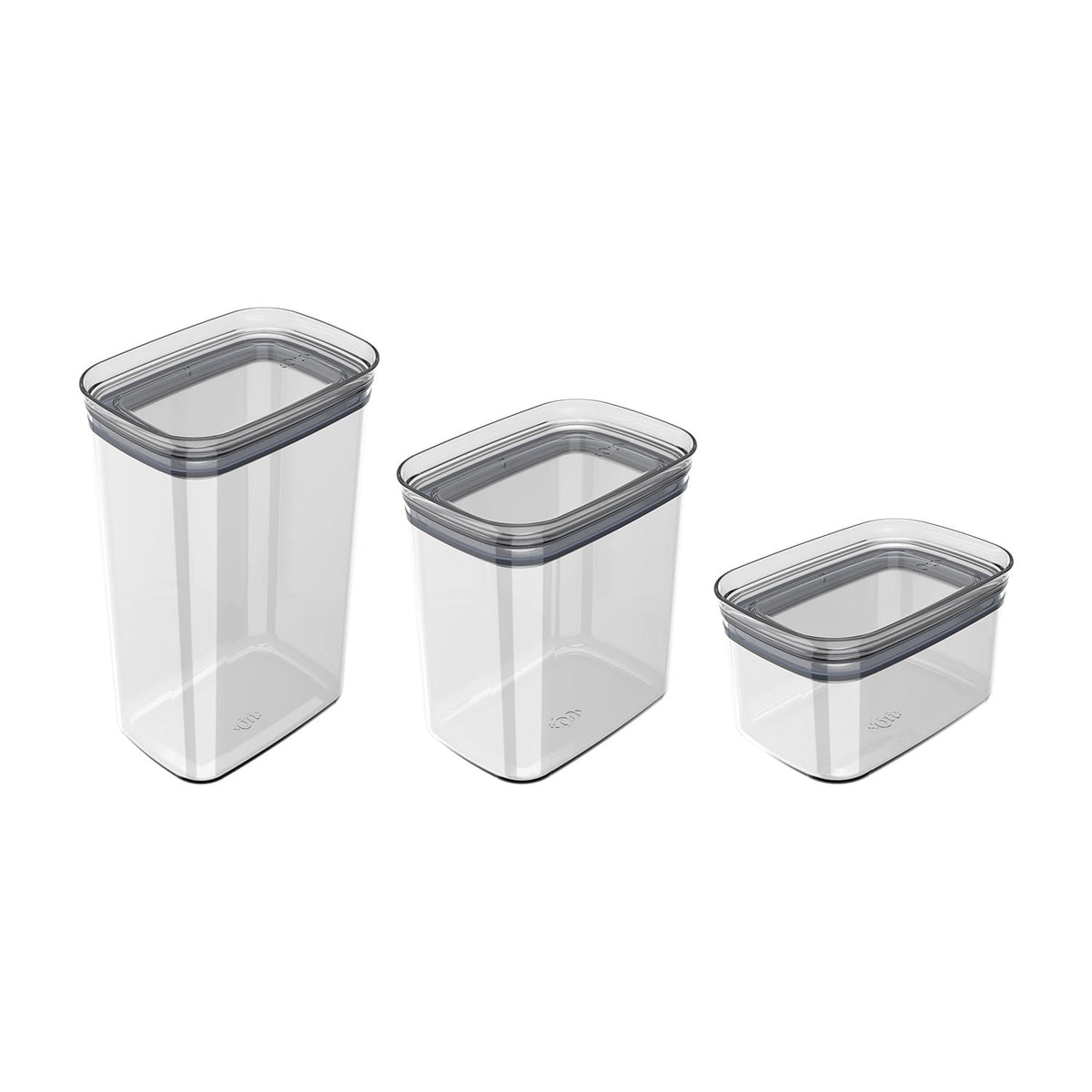 Kit de Potes Herméticos Modular 3 Unidades Linha Block