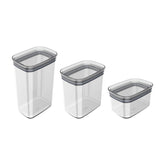 Kit de Potes Herméticos Modular 3 Unidades Linha Block