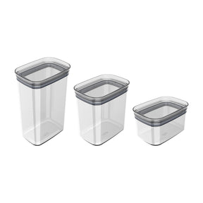 Kit de Potes Herméticos Modular 3 Unidades Linha Block