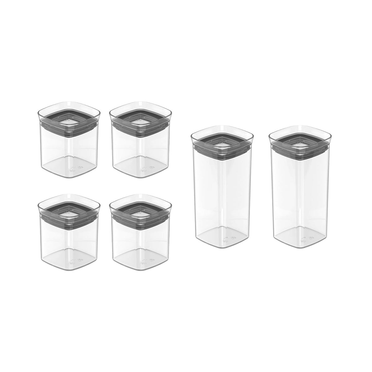 Kit de Potes Herméticos Modular 6 Unidades Linha Block