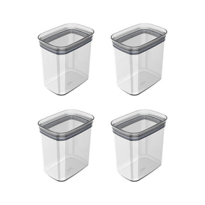 Kit de Potes Herméticos 4 Unidades 1,5L Linha Block