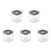 Kit de Potes Herméticos 5 Unidades 150ml Linha Block