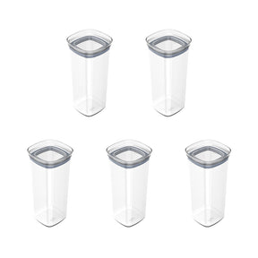 Kit de Potes Herméticos 5 Unidades 1,5L Linha Block