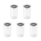 Kit de Potes Herméticos 5 Unidades 340ml Linha Block