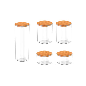 Kit de Potes Herméticos 5 Peças Linha Keep