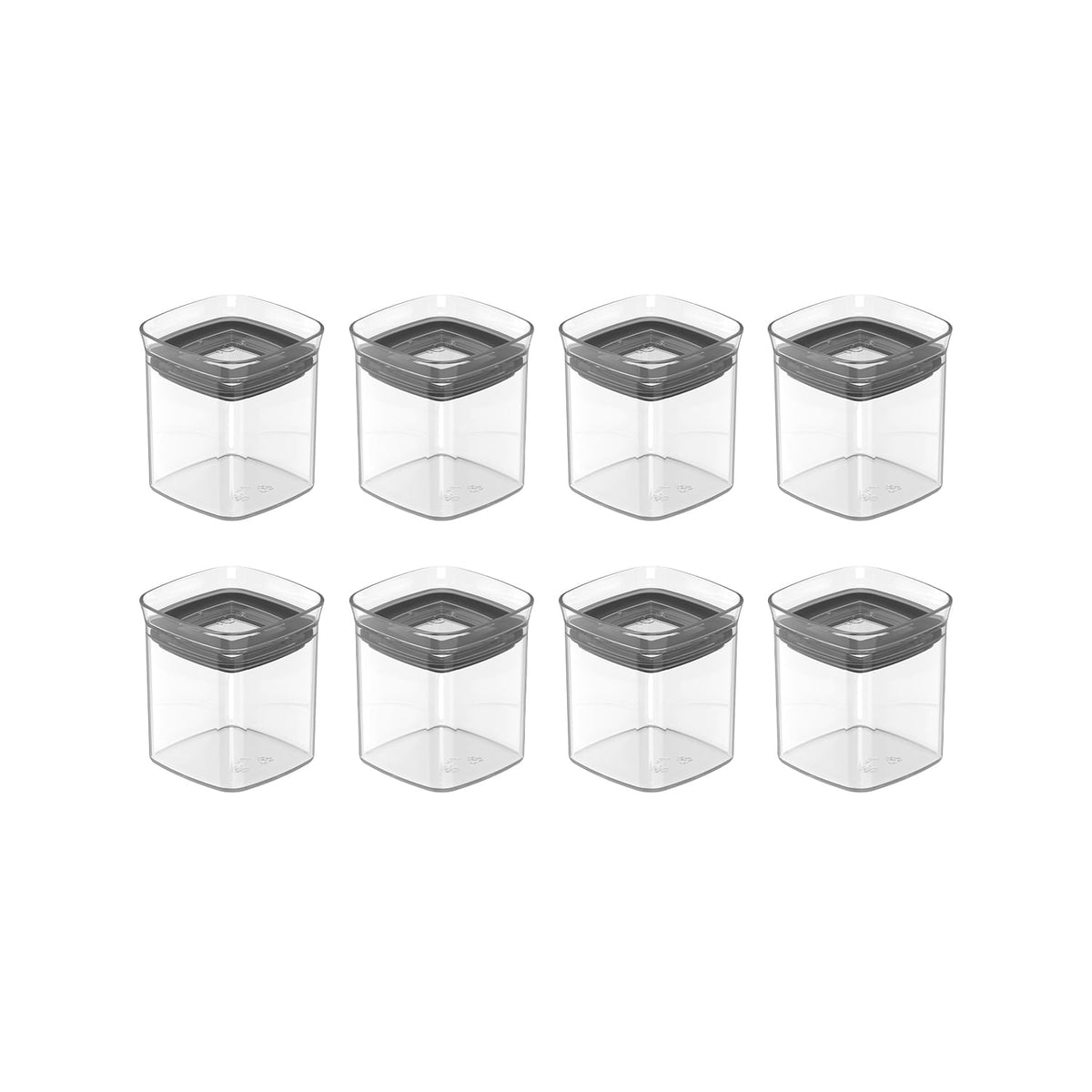 Kit de Potes Herméticos 8 Unidades 150ml Linha Block