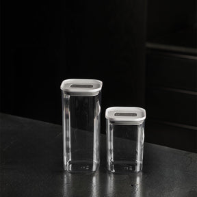 Kit de Potes Herméticos Quadrados 2 Peças Linha Duo Lock