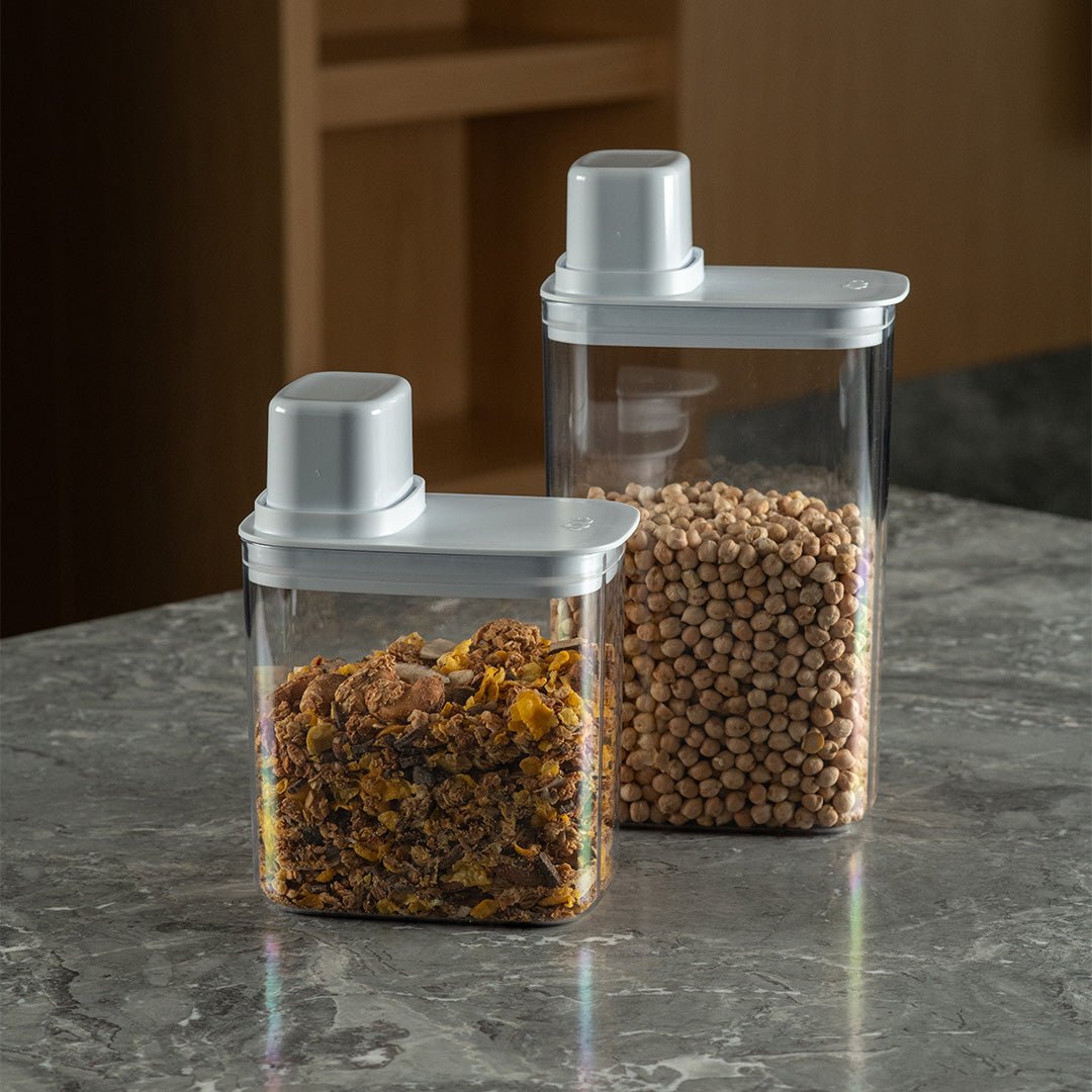 Kit de Potes Herméticos Para Mantimentos com Medidor Linha Drop