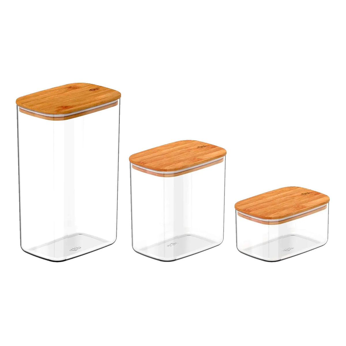 Kit de Potes Herméticos Retangulares 3 Peças Linha Keep