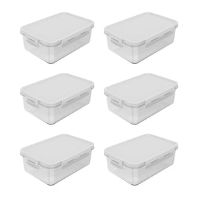 Kit de Potes Para Geladeira 1,28 Litros Retangular 6 Peças Linha Click