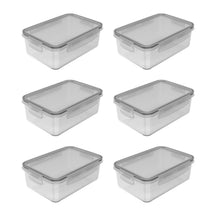 Kit de Potes Para Geladeira 1,28 Litros Retangular 6 Peças Linha Click