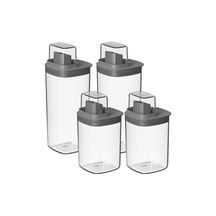 Kit Dispenser Quadrado 4 Peças Linha Flow