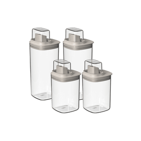 Kit Dispenser Quadrado 4 Peças Linha Flow