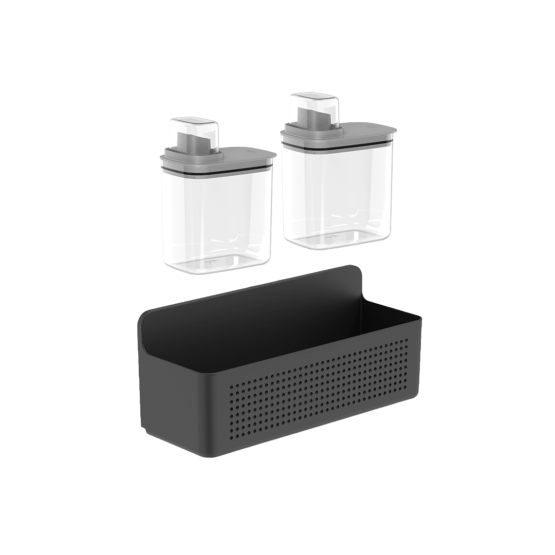 Kit Organizador de Parede e Armário com Dispensers 1,5L 3 Peças Linhas Flow