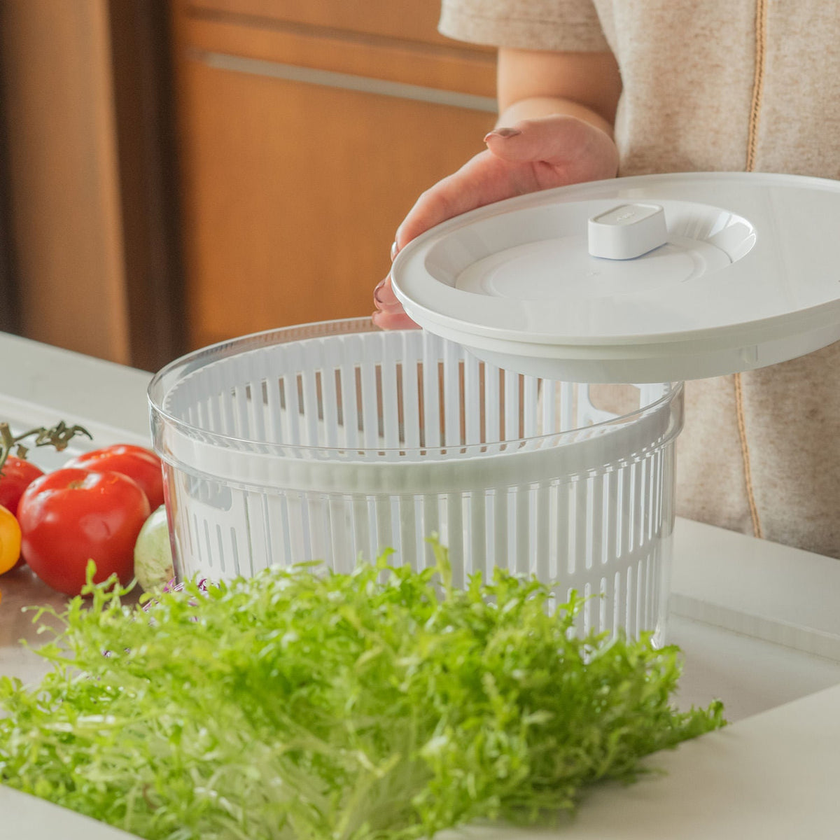 Secador de saladas 5,5L Linha Clear Fresh
