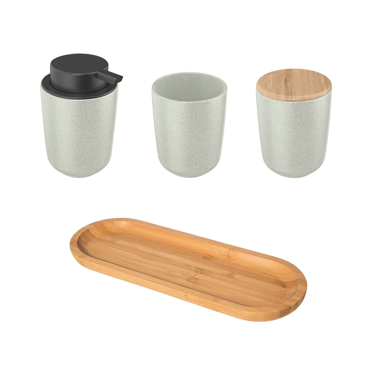Kit Para Banheiro 4 Peças em Cerâmica Linha Osaka