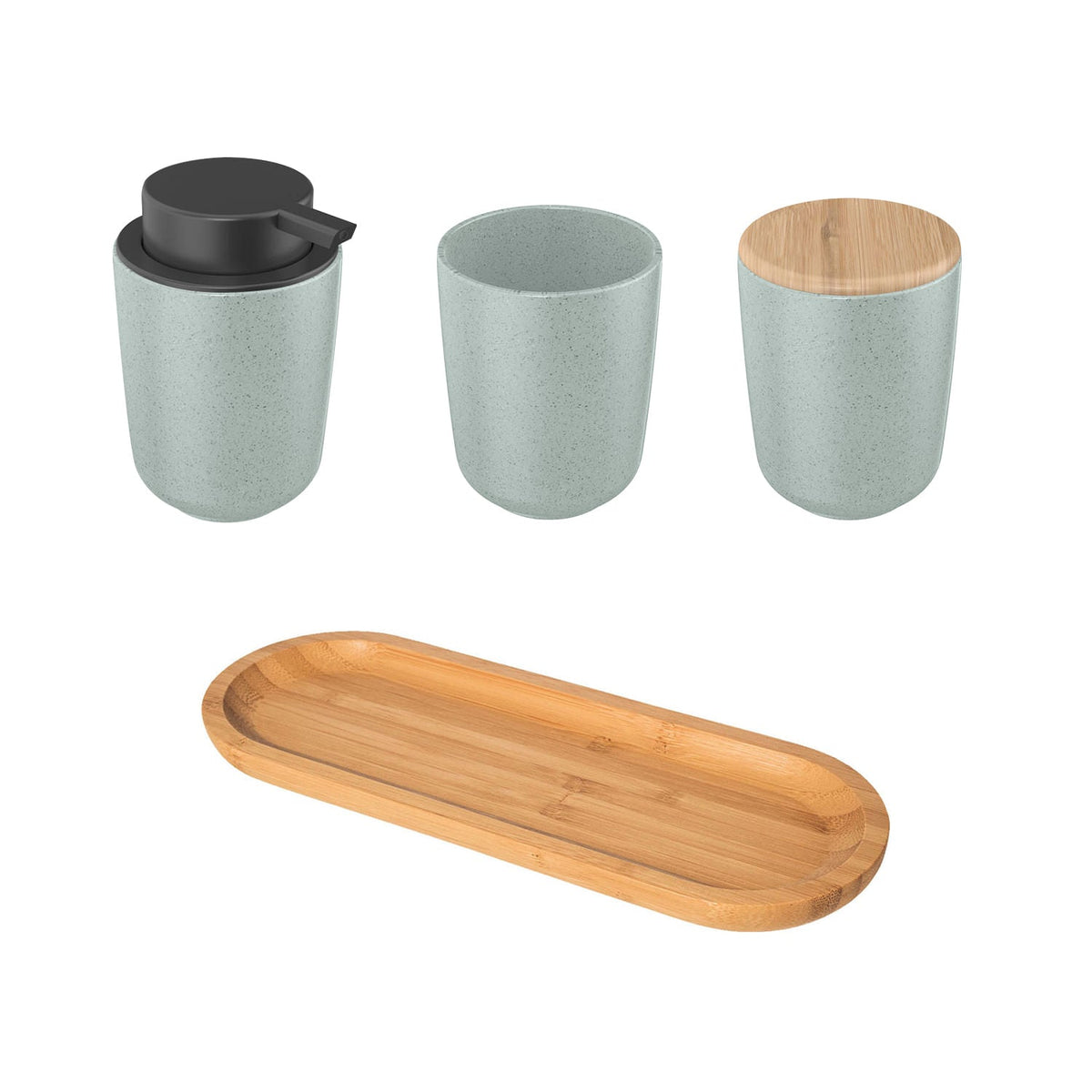 Kit Para Banheiro 4 Peças em Cerâmica Linha Osaka