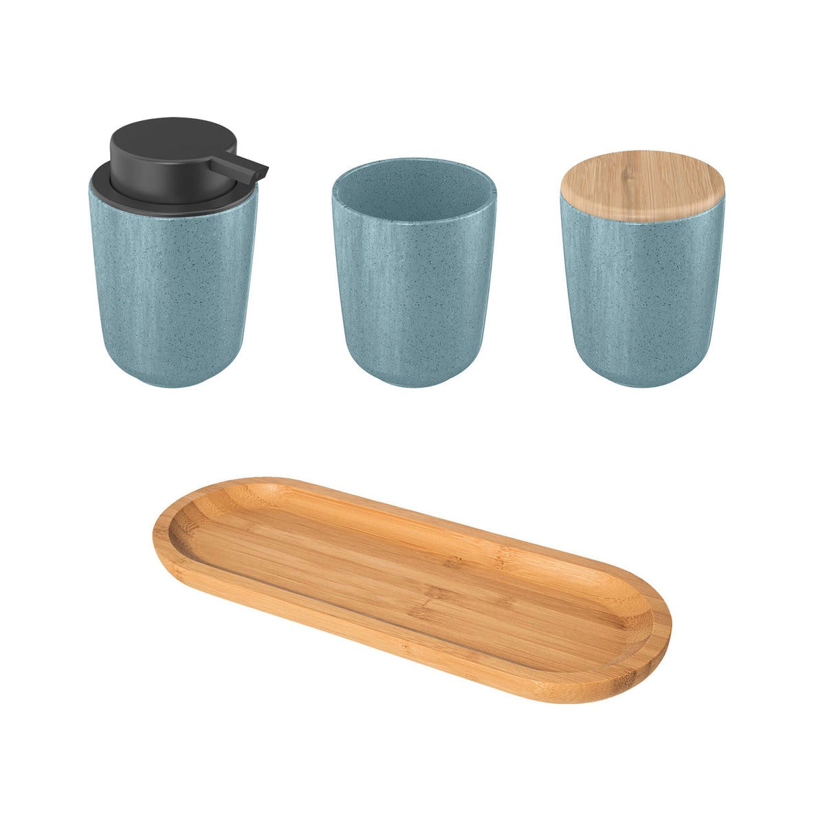Kit Para Banheiro 4 Peças em Cerâmica Linha Osaka