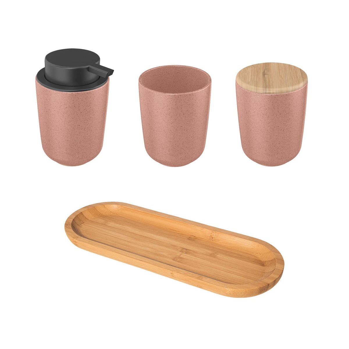 Kit Para Banheiro 4 Peças em Cerâmica Linha Osaka